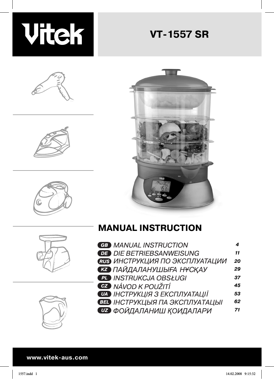 MANUAL INSTRUCTION www.vitek...