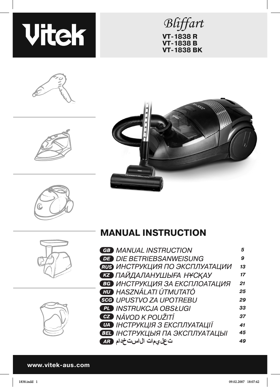 MANUAL INSTRUCTION www.vitek...
