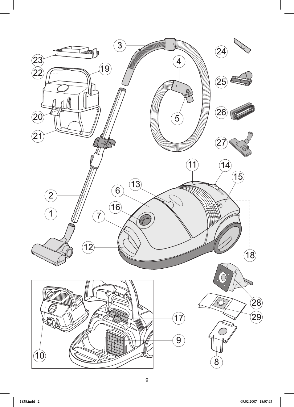 Bliffart, Manual instruction