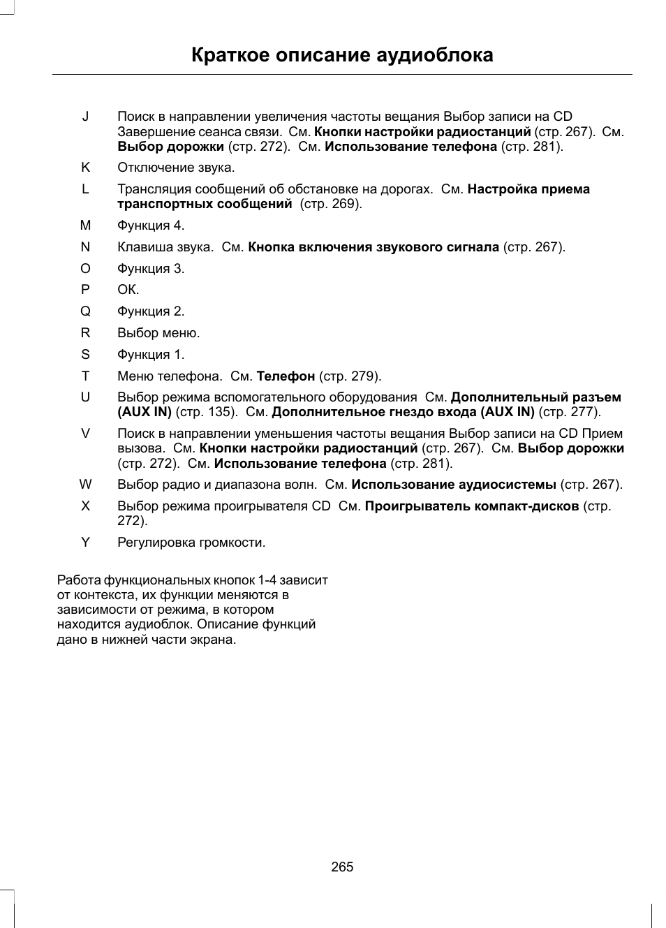 Краткое описание аудиоблока