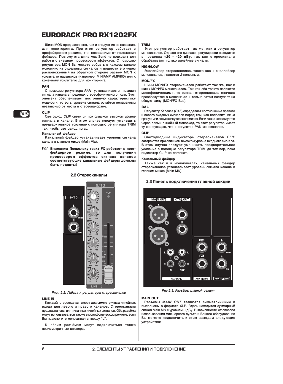 Eurorack pro rx1202fx