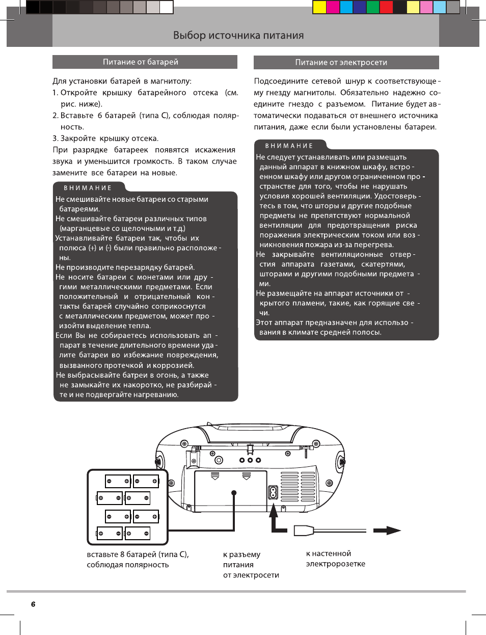Выбор источника питания