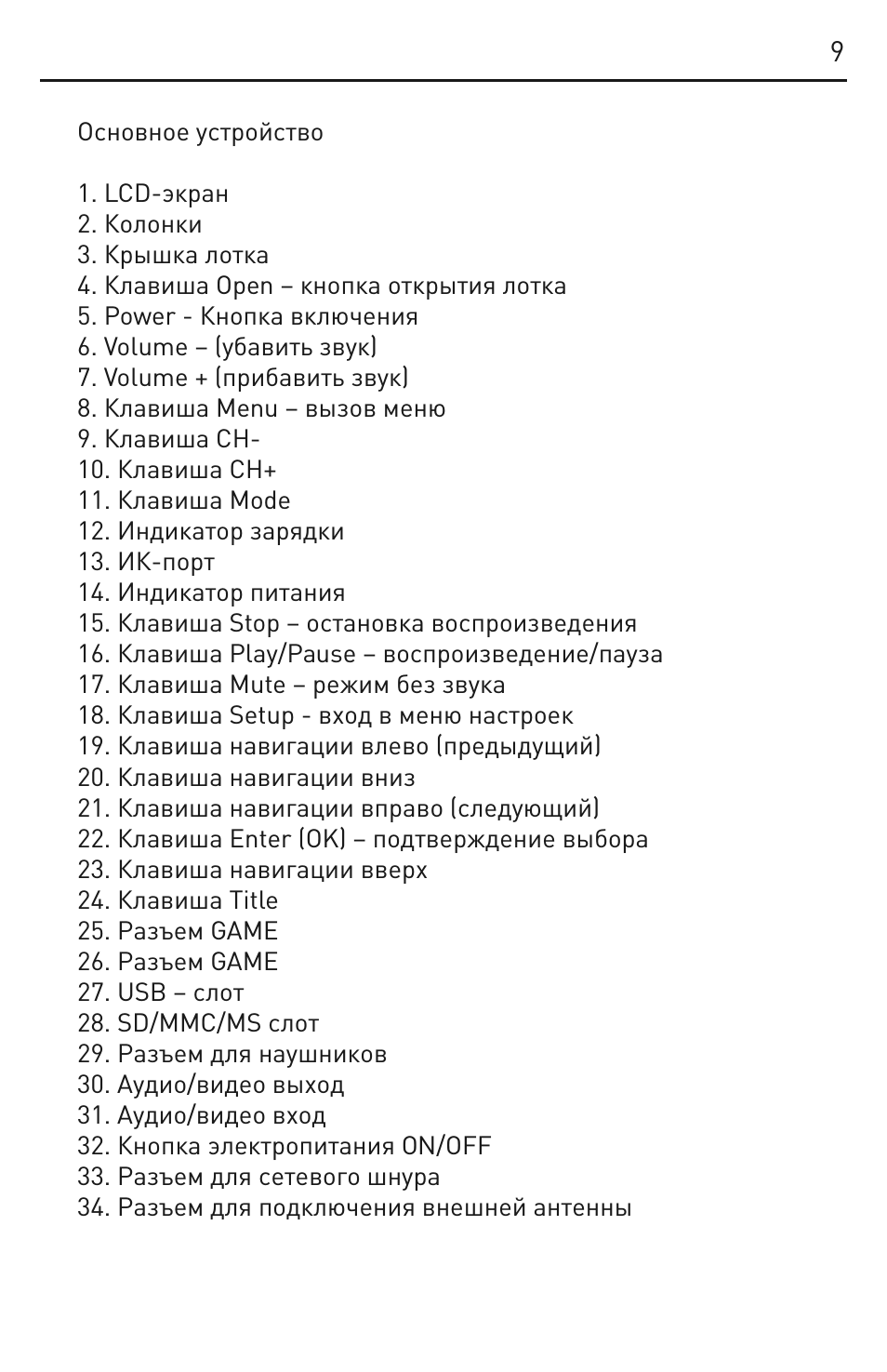 Основное устройство...