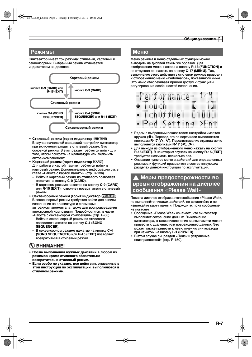 Режимы
