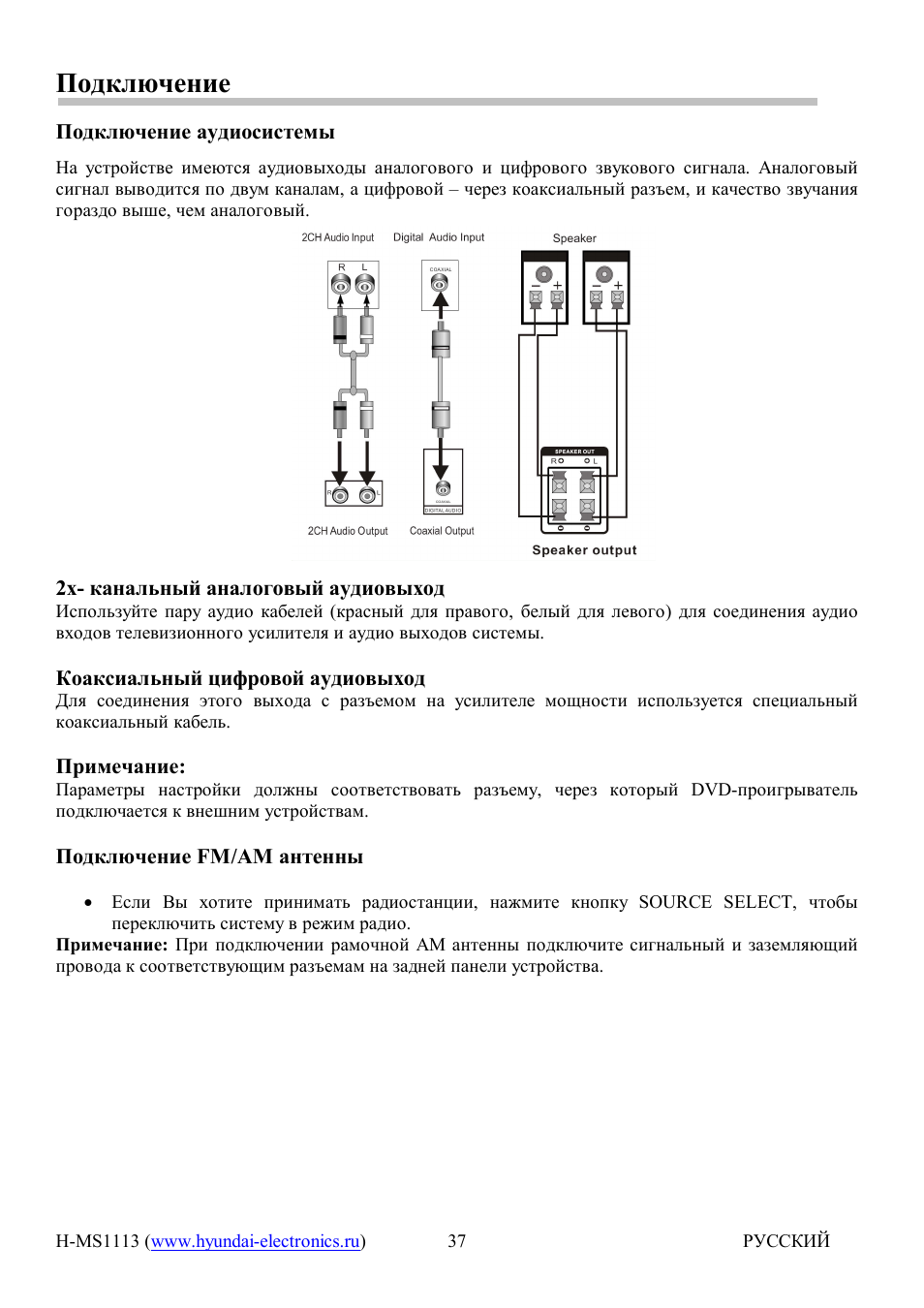 Подключение
