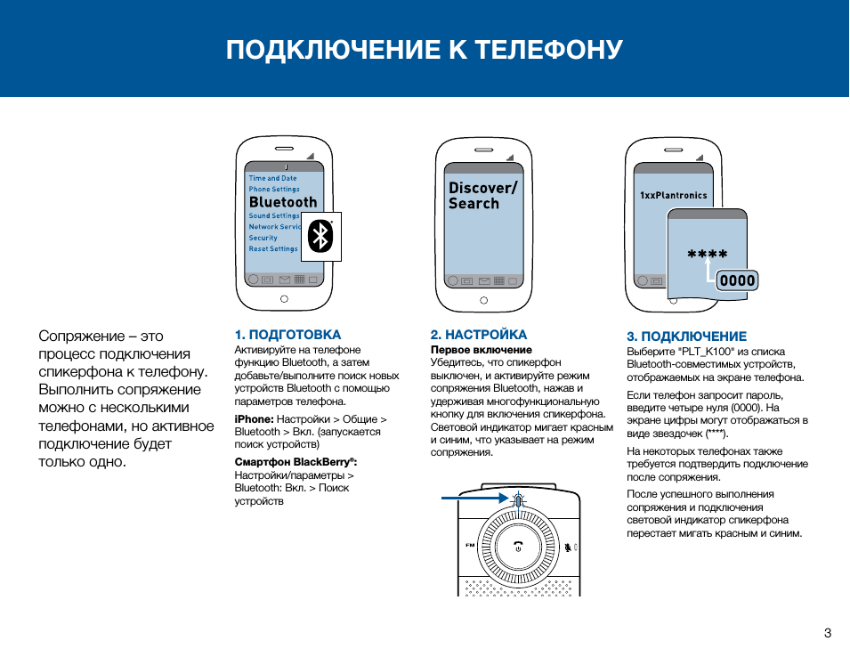 Подключение к телефону