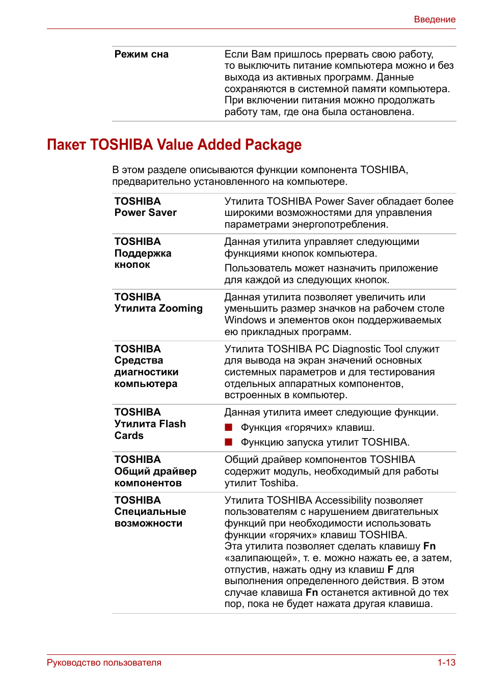 Пакет toshiba value added package, Пакет toshiba value added package -13