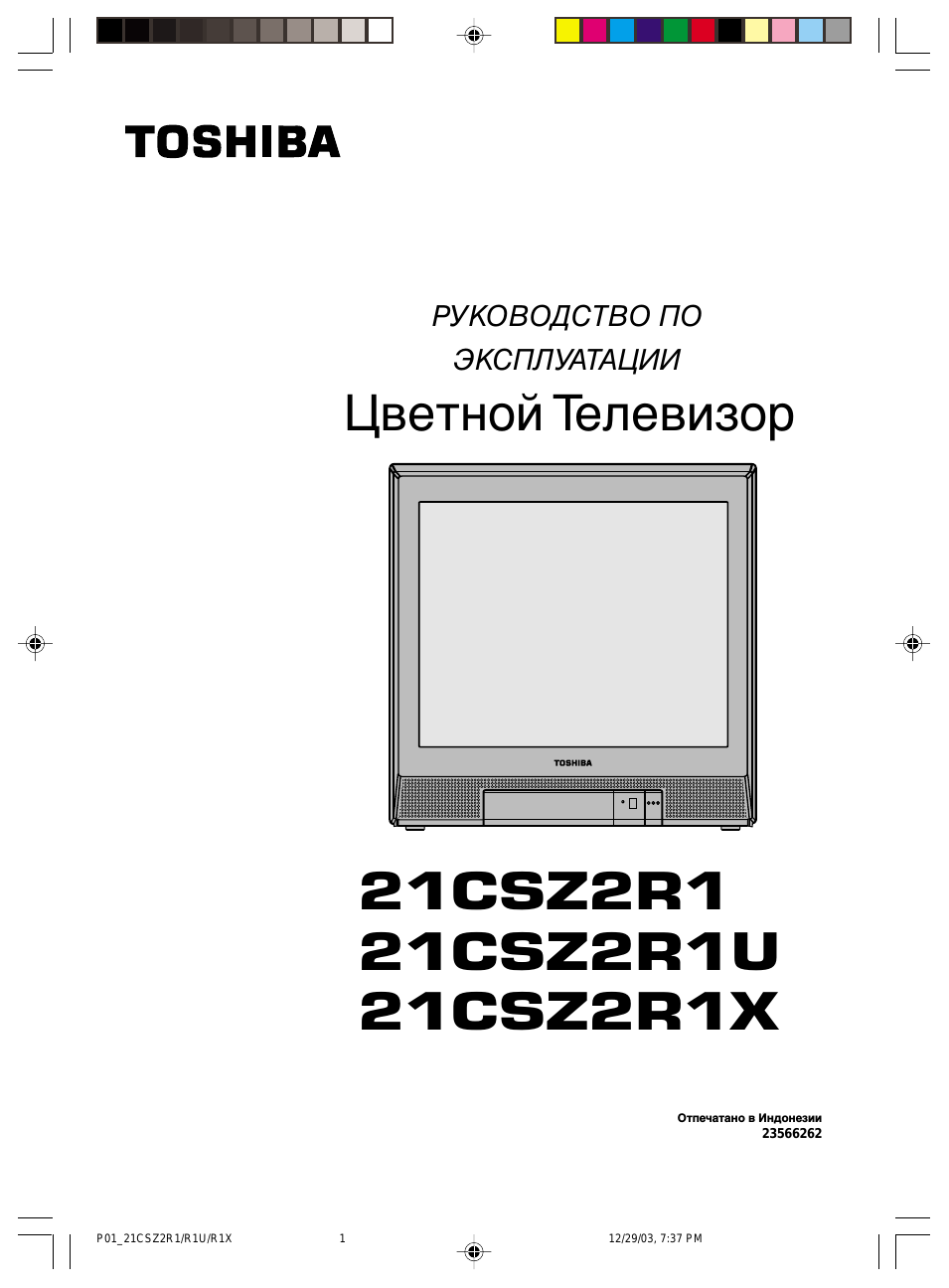Цветной телевизор, Руководство по эксплуатации