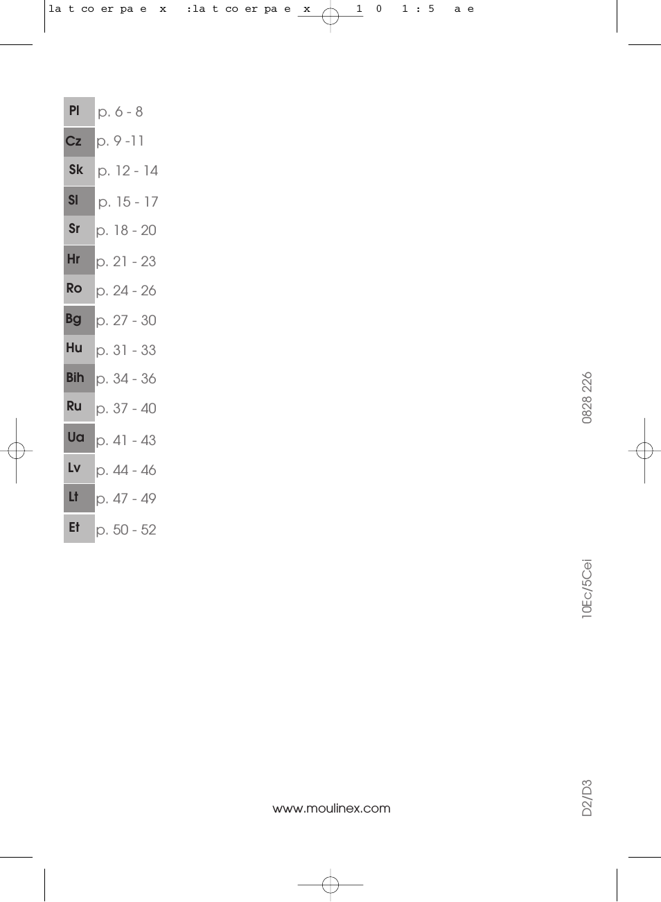 www.moulinex.com Cz Sk Sl Pl p...