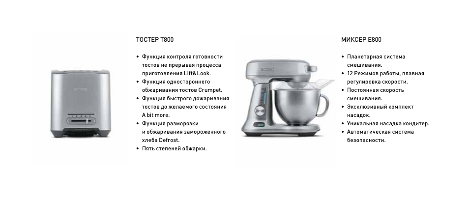Функция контроля готовности тостов не прерывая процесса при...