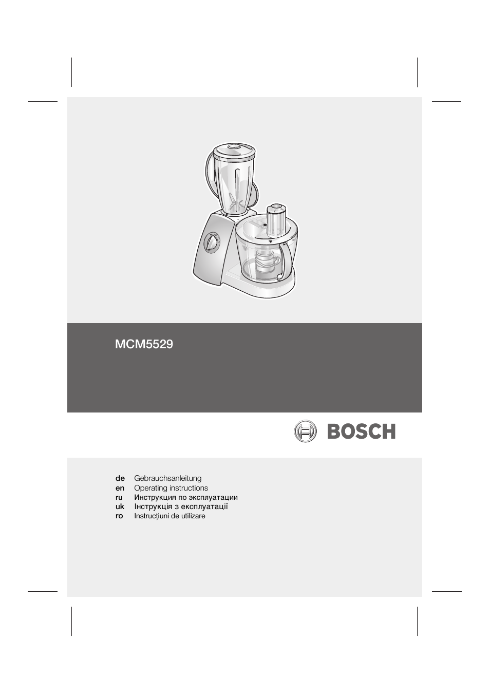 BOSCH de Gebrauchsanleitung en Operating instructions ru Ин...