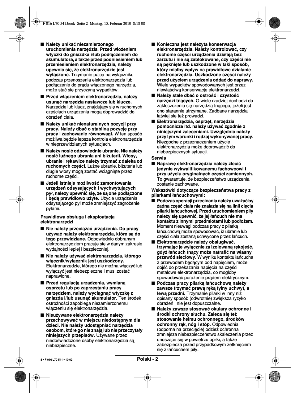 y unikaç niezamierzonego uruchomienia narz...