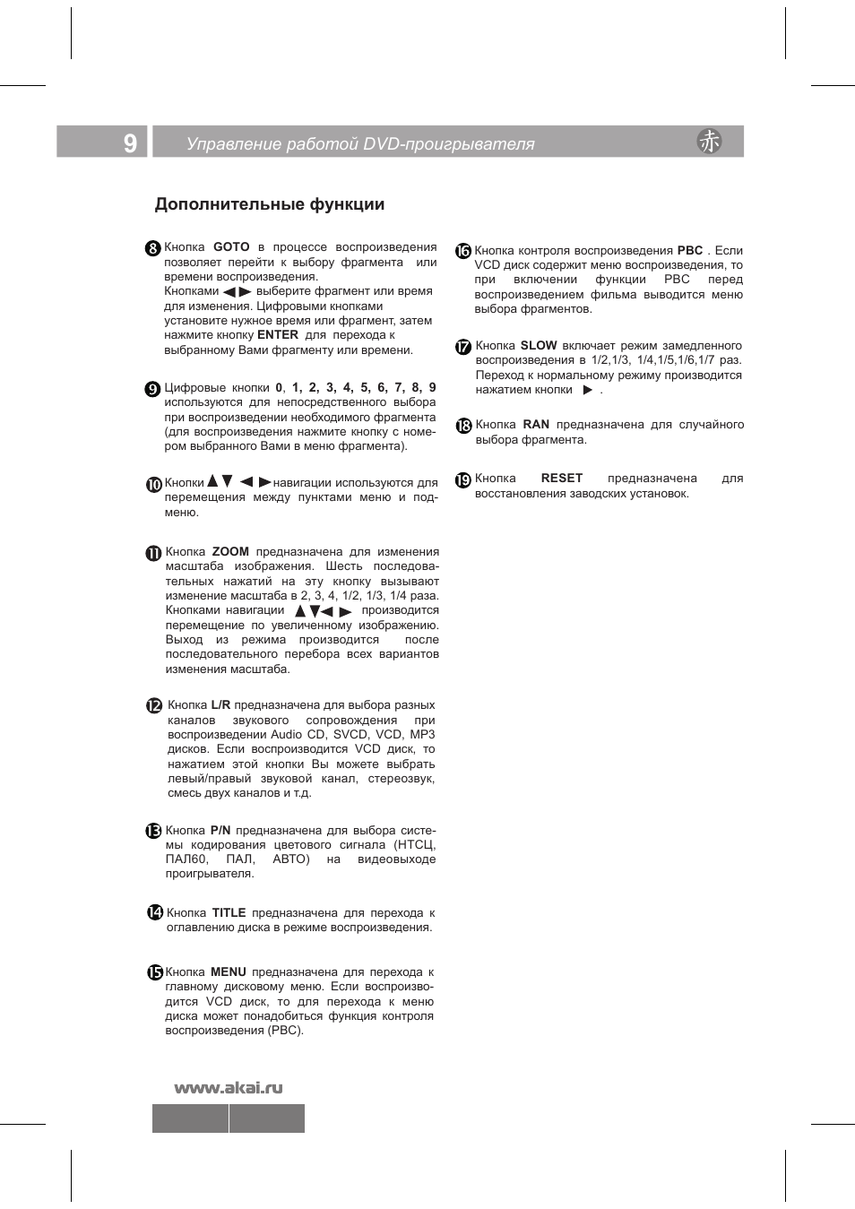 09 6344.pdf, Управление работой dvd-проигрывателя, Дополнительные функции