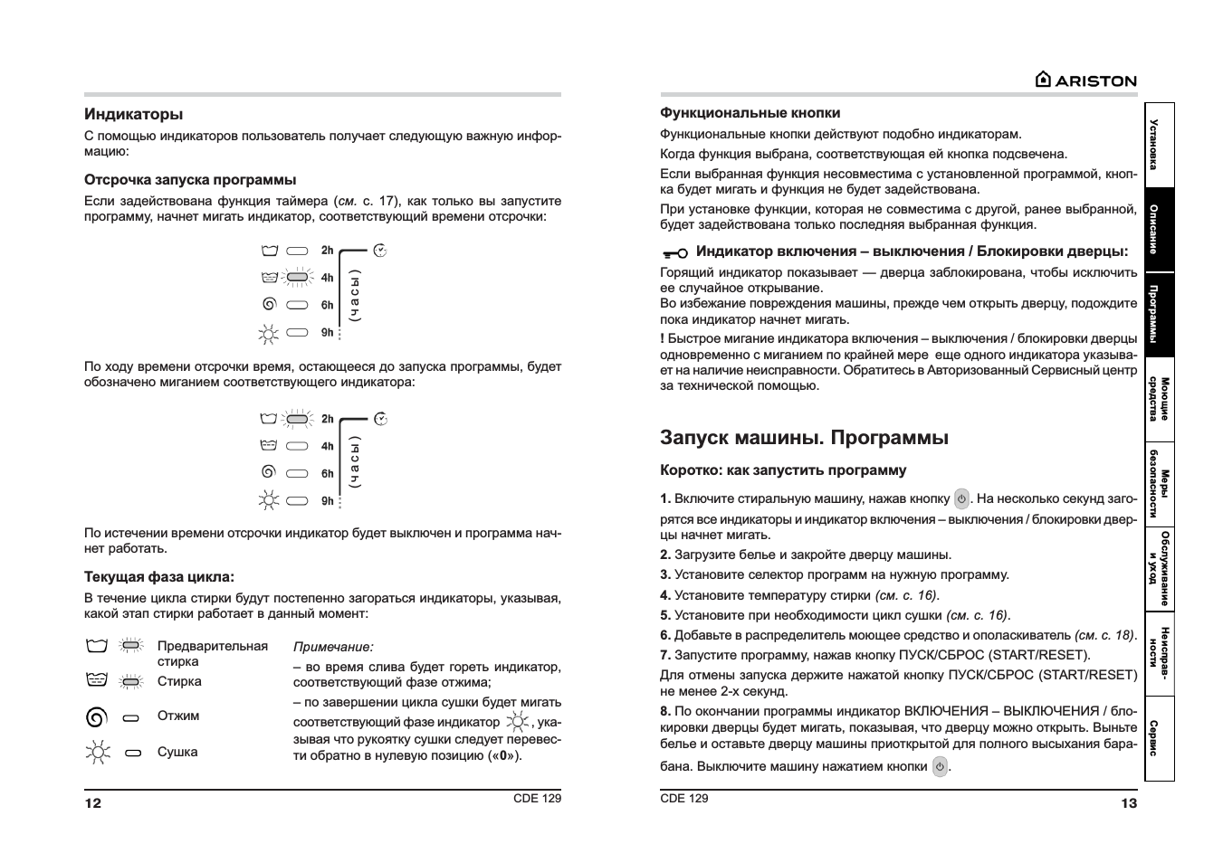 Запуск машины. программы