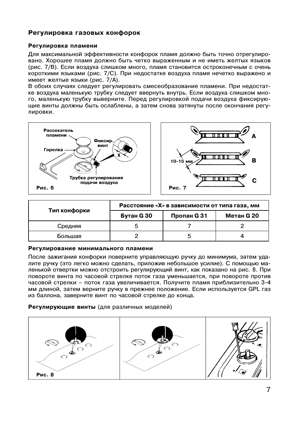 Регулировка газовых конфорок Регулировка пламени Для максим...