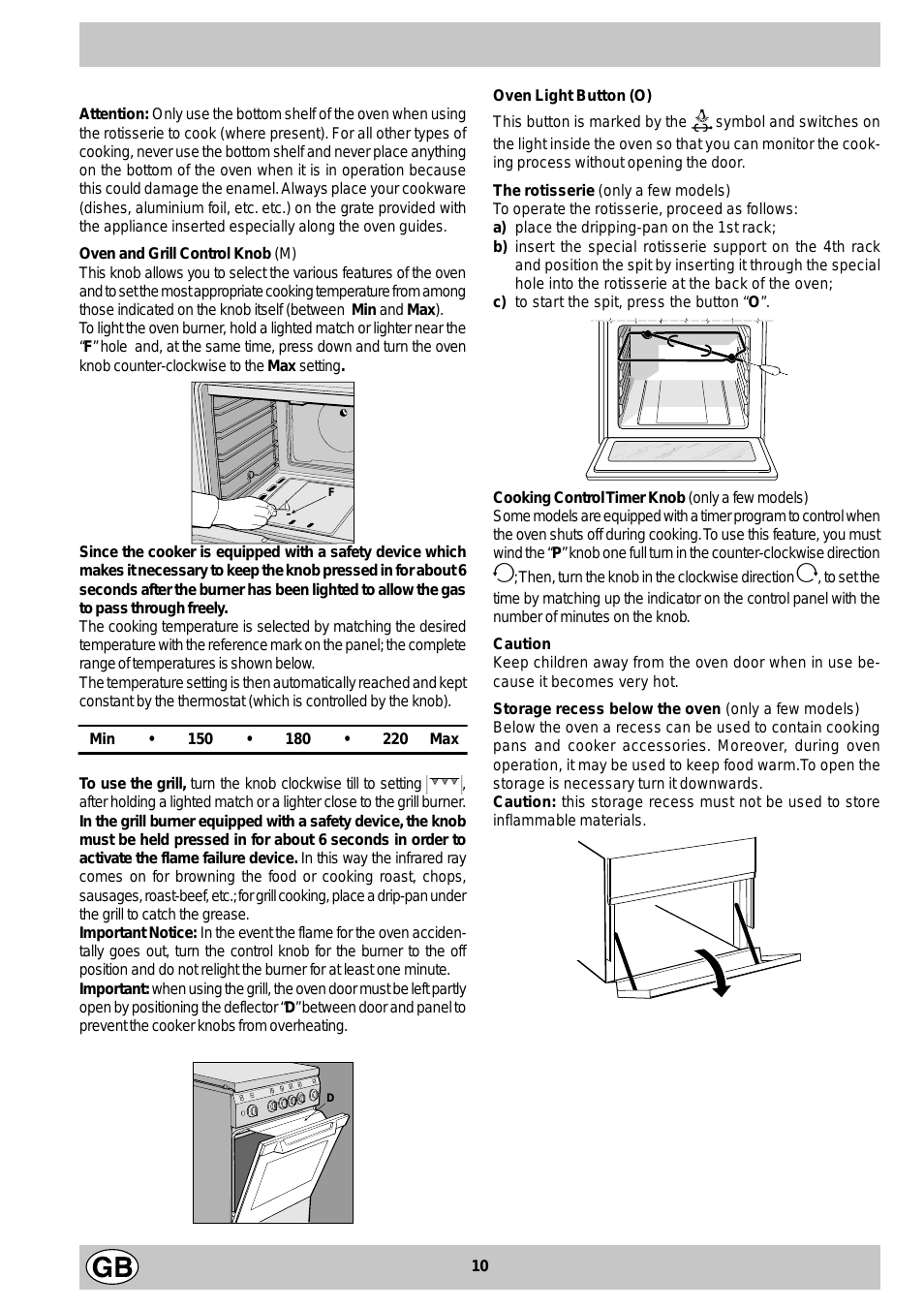 Attention: Only use the bottom shelf of the oven when using...