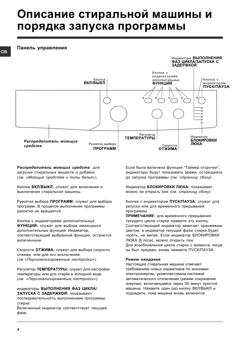 CIS Распределитель моющих средств: длязагрузки стиральных в...