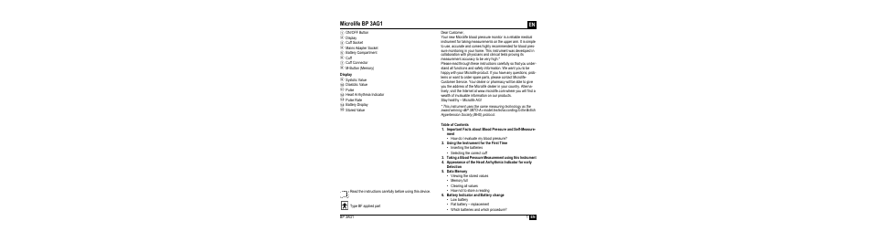 Microlife bp 3ag1