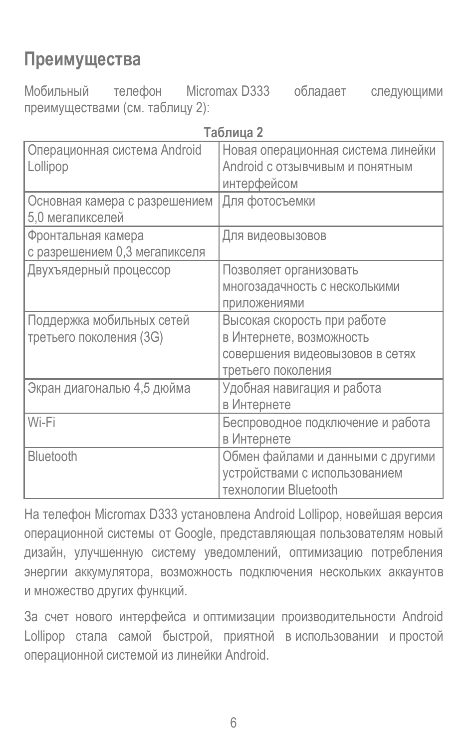 Преимущества
