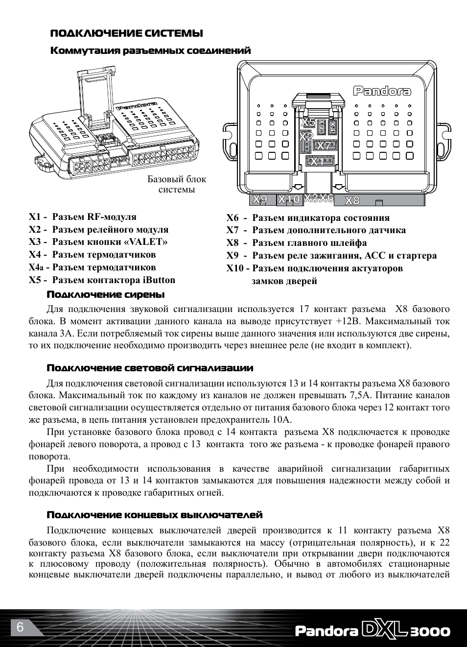  Разъем релейного модуля X...