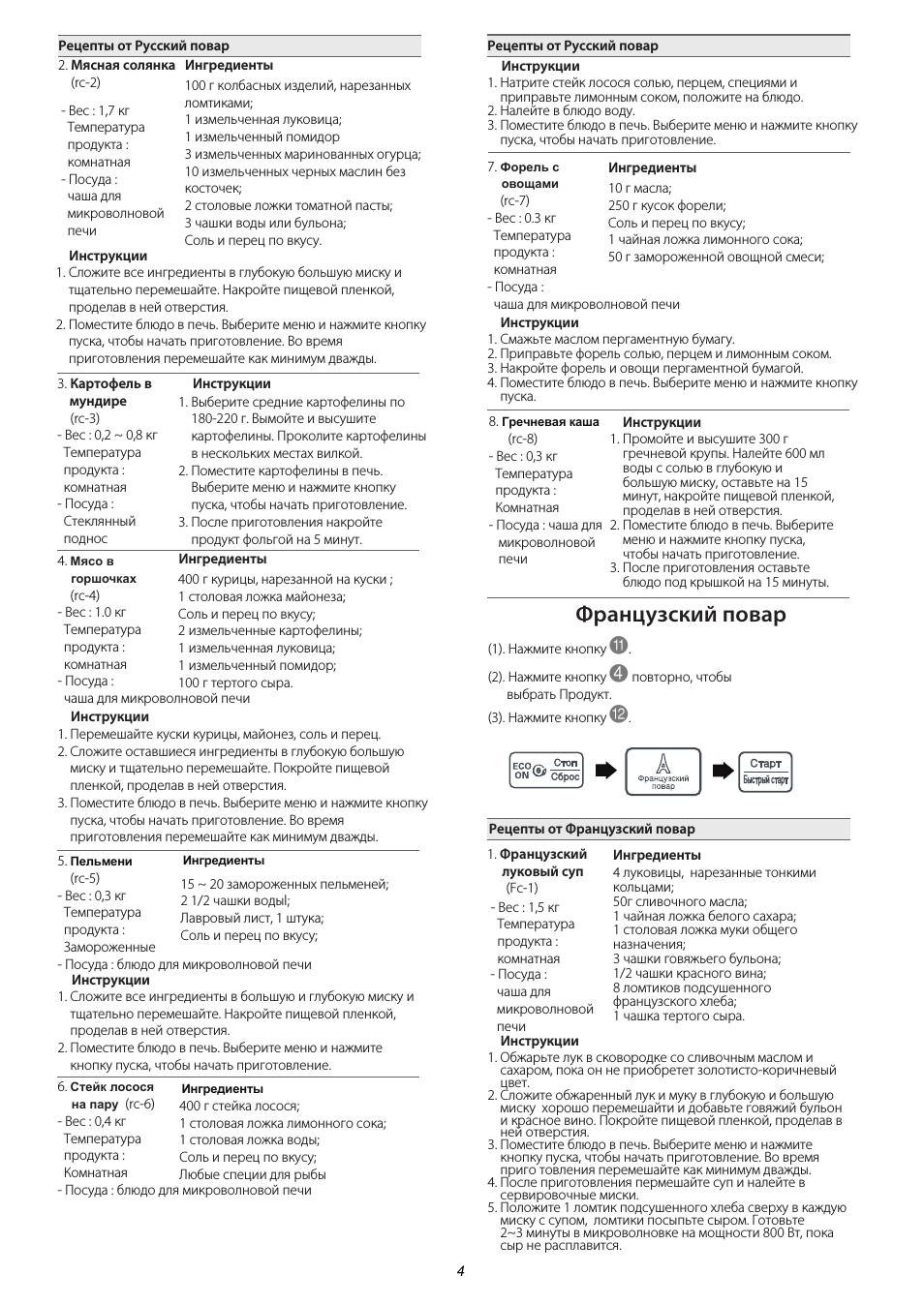 Французский повap