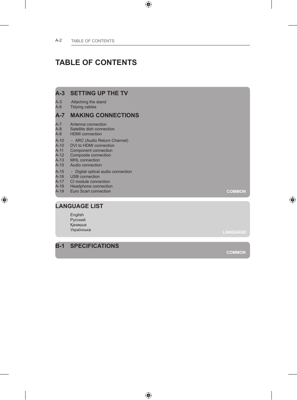  TABLE OF CONTENTS COMMON TABLE OF CONTENTS A...