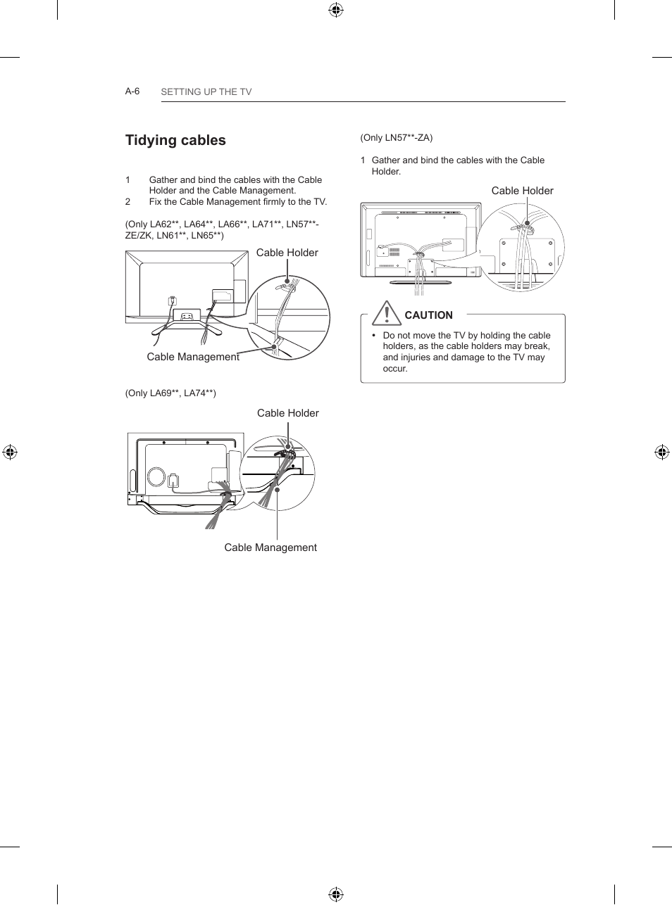 Tidying cables