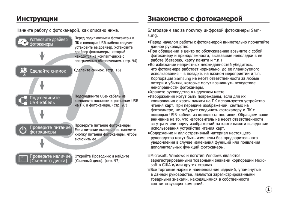 Инструкции, Знакомство с фотокамерой, Инструкции знакомство с фотокамерой