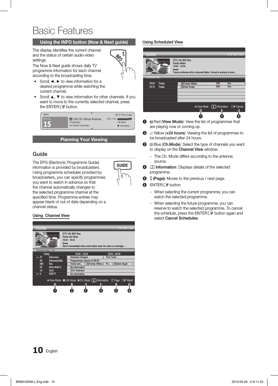Basic features, Guide