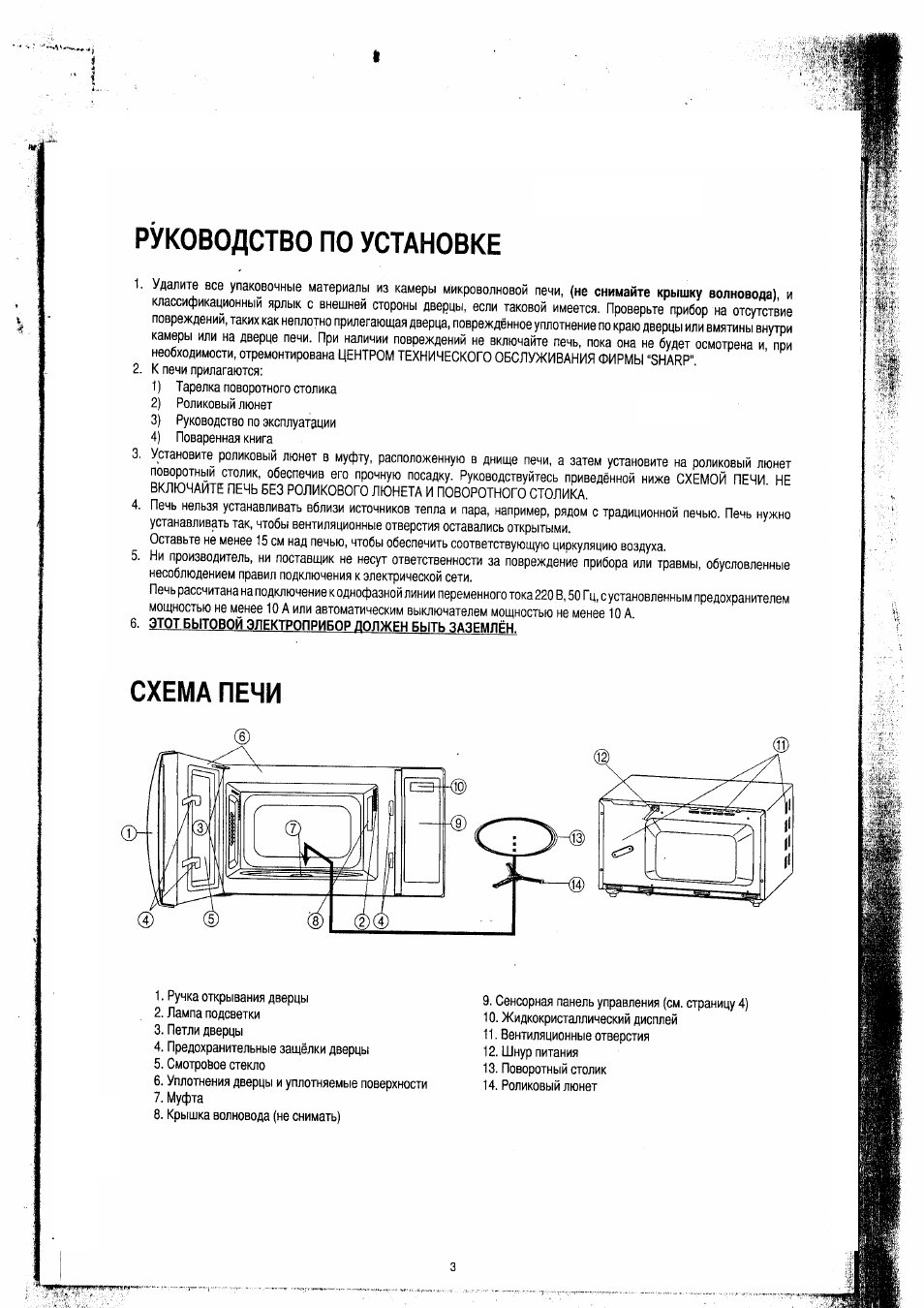 Руководство по установке, Схема печи