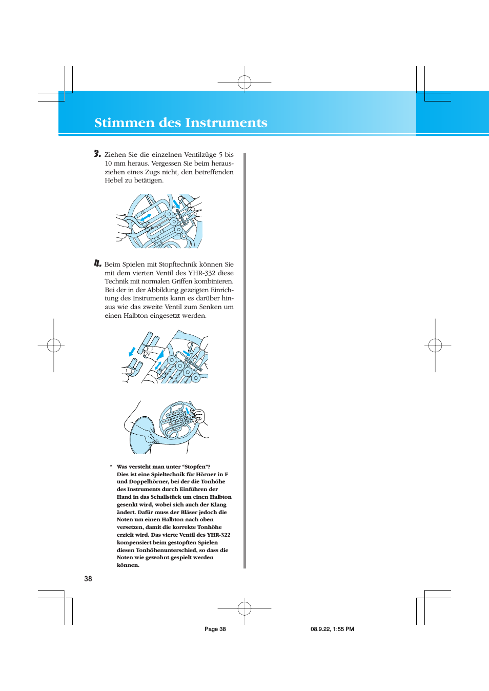 Stimmen des instruments