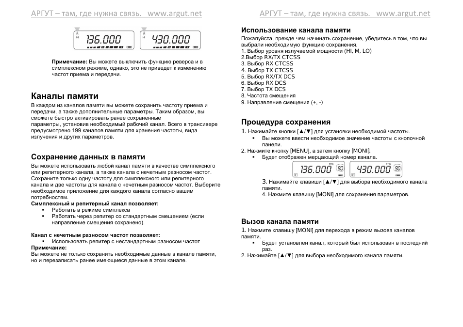 Каналы памяти