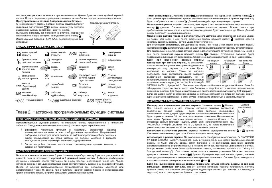 Глава 2. настройка программируемых функций системы