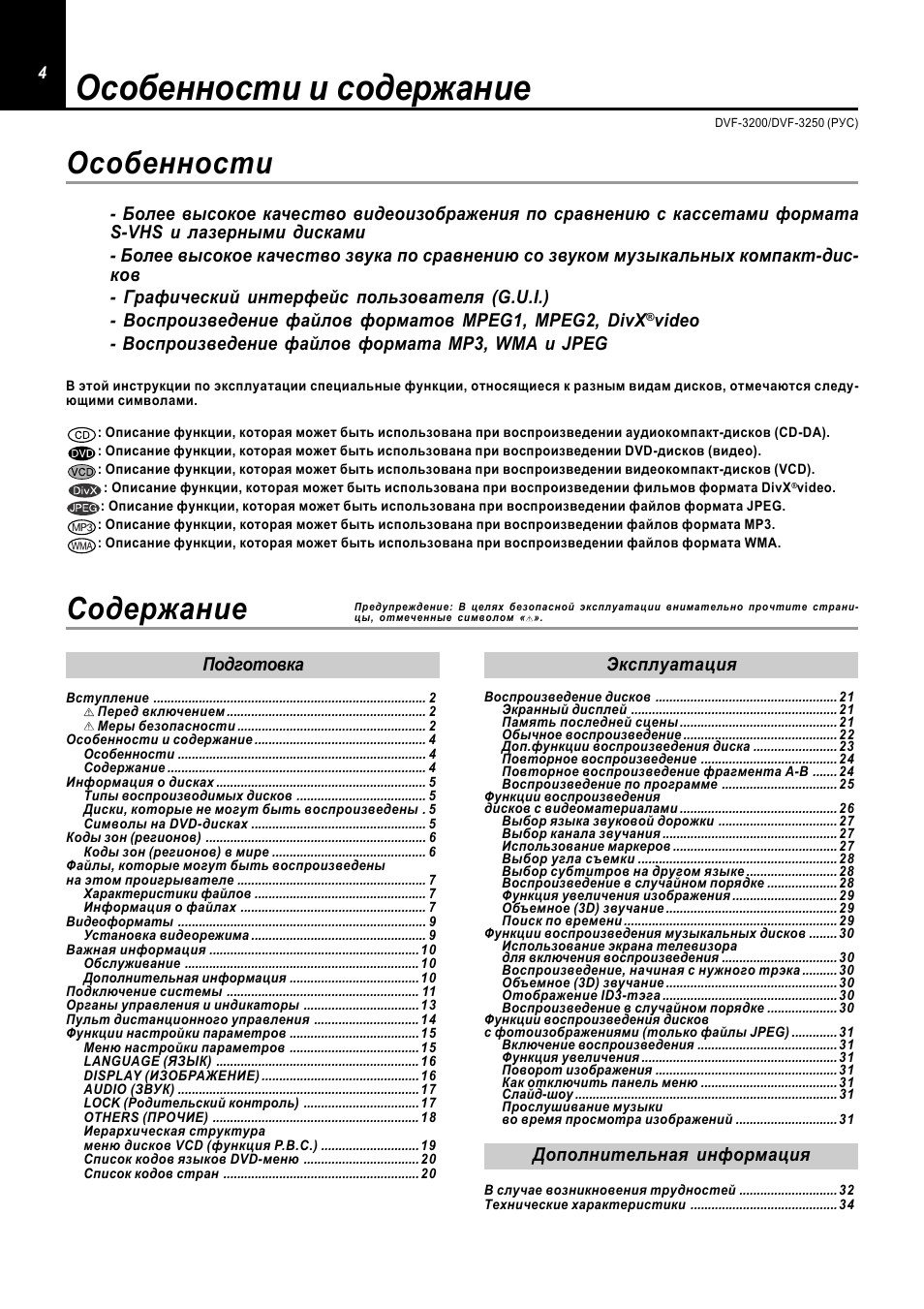  Подготовка Особенности и содержание Дополнительная информац...