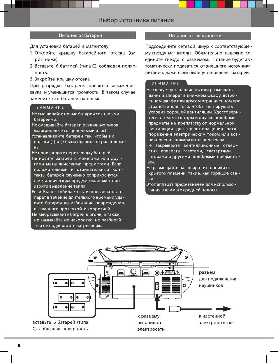 Выбор источника питания
