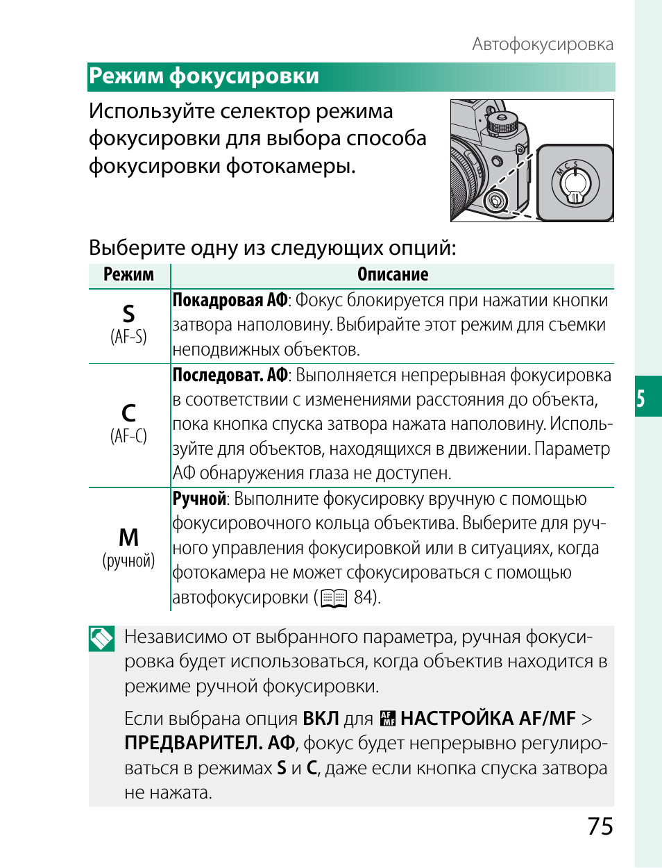 как наводить фокус на фотоаппарате