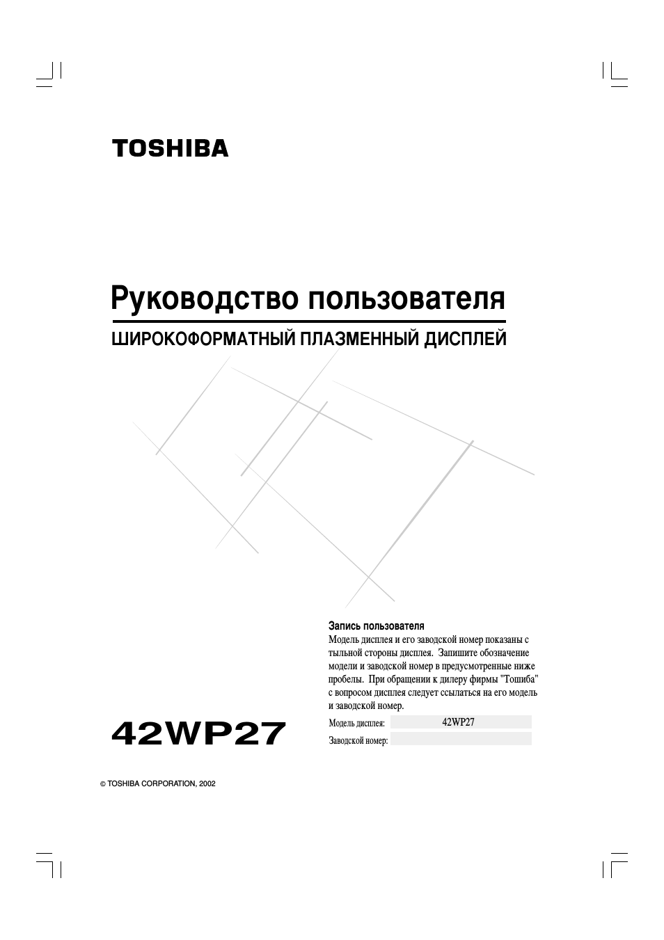 TOSHIBA Руководство пользователя ...