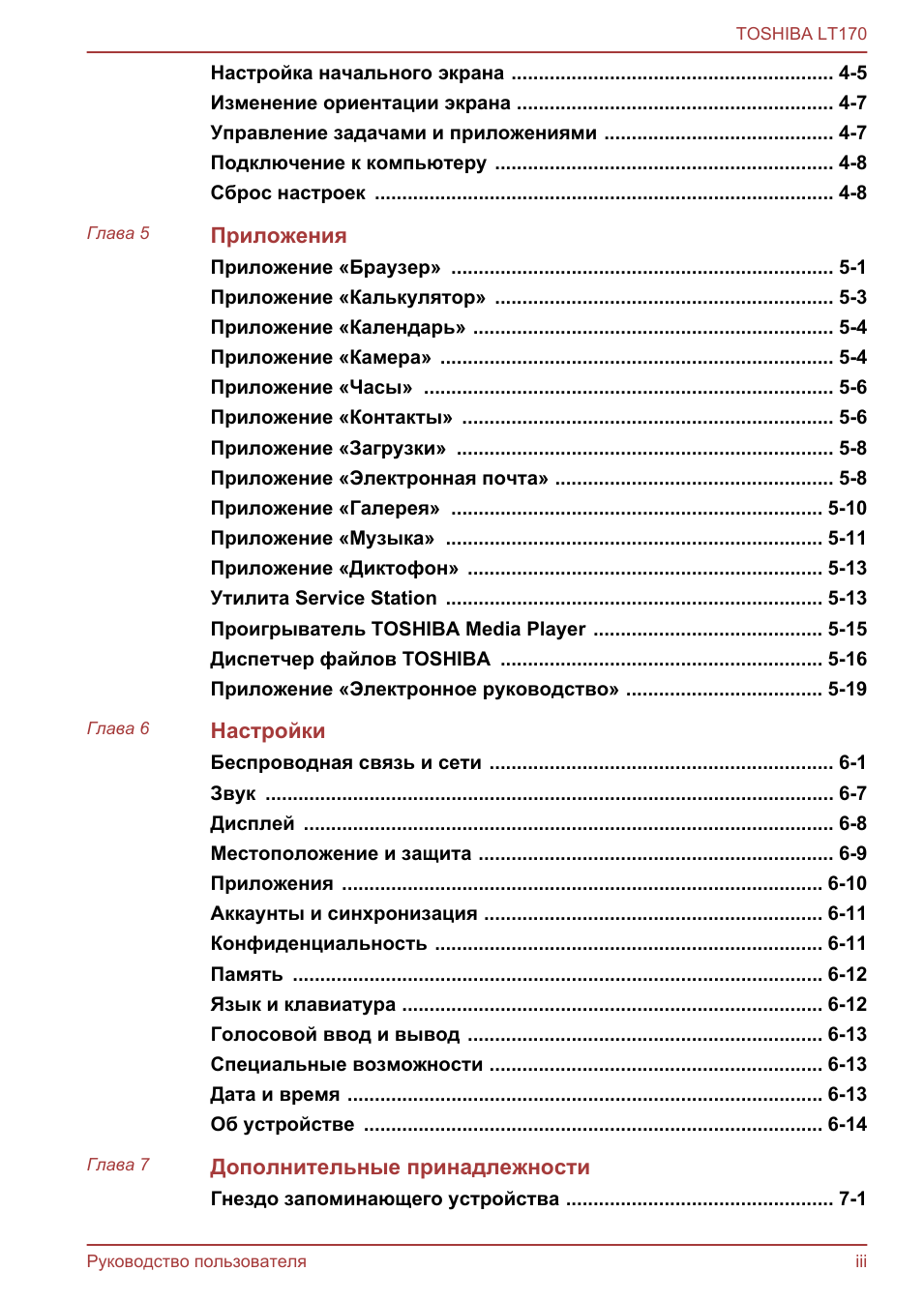 Настройка начального экрана ...................................