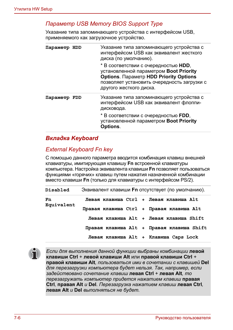  Руководство пользователя Утилита HW Setup Параметр USB Memo...