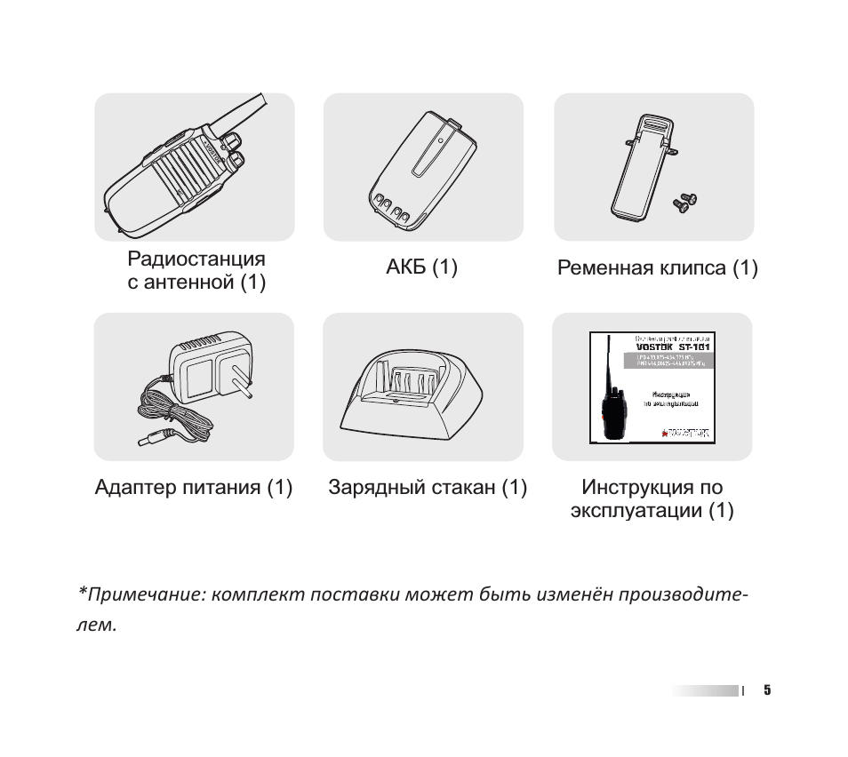 Примечание: комплект поставки может быть изменён производите...