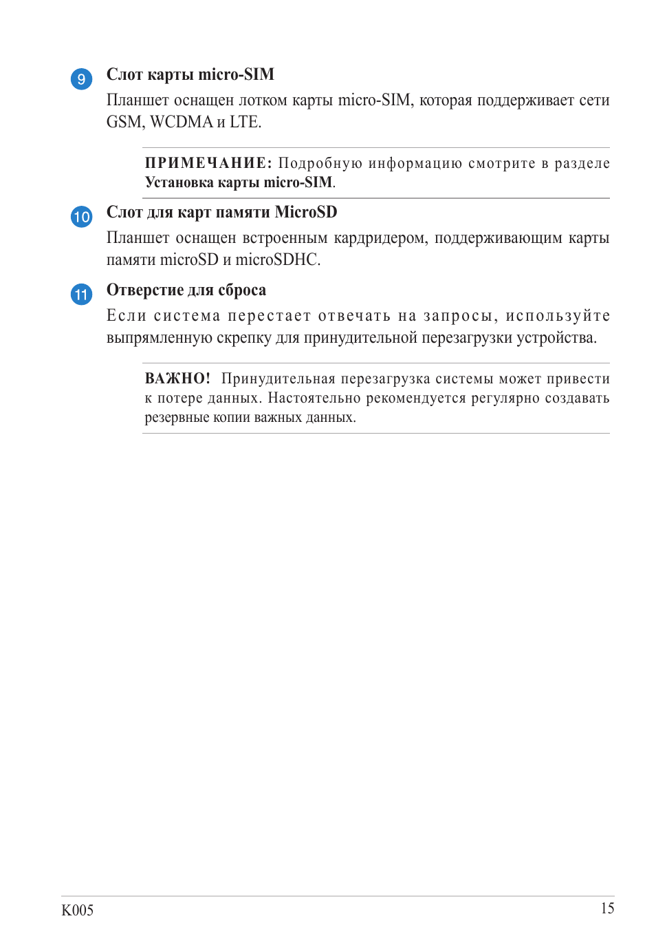 SIMПланшет оснащен лотком карты micro...