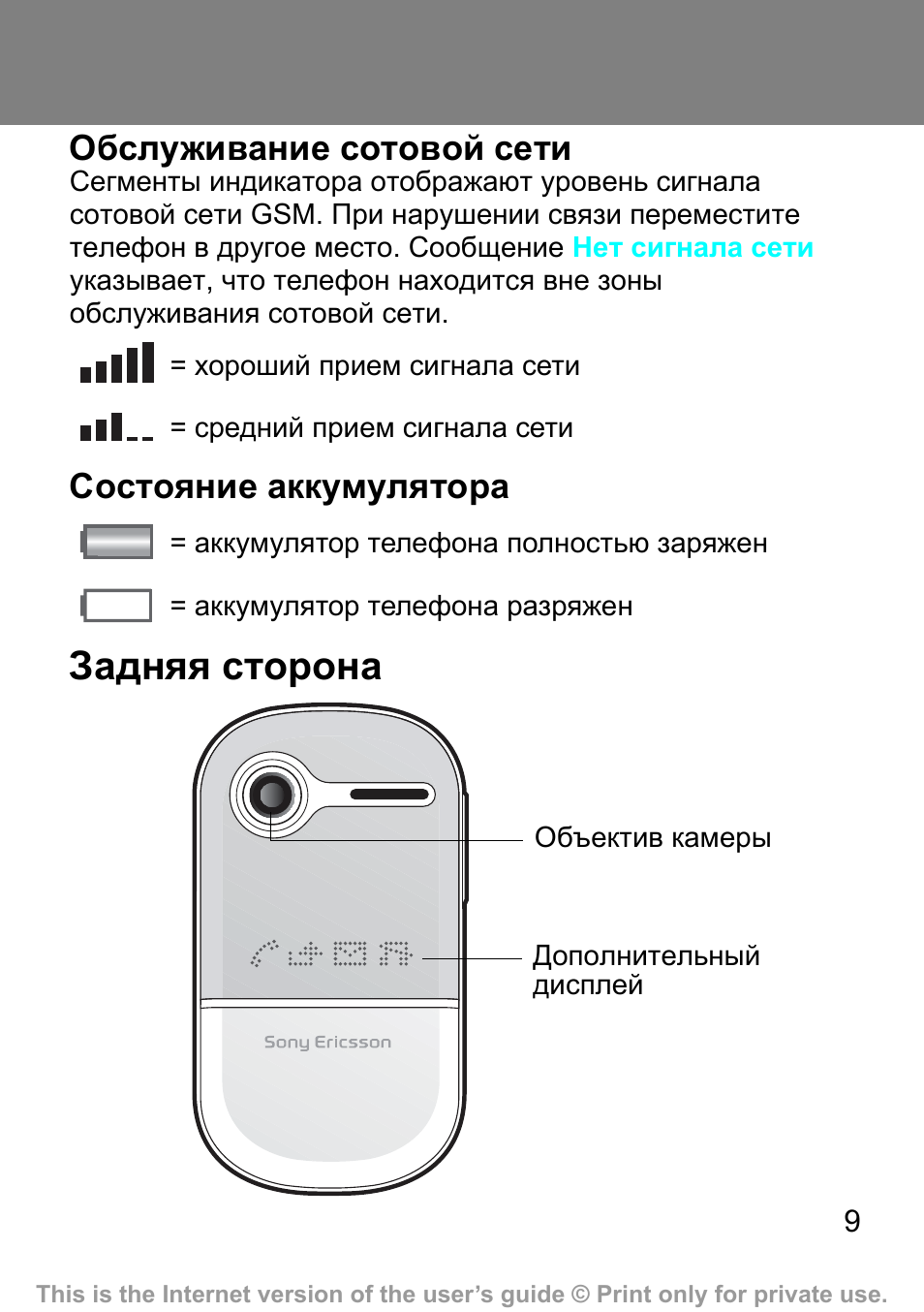 Задняя сторона