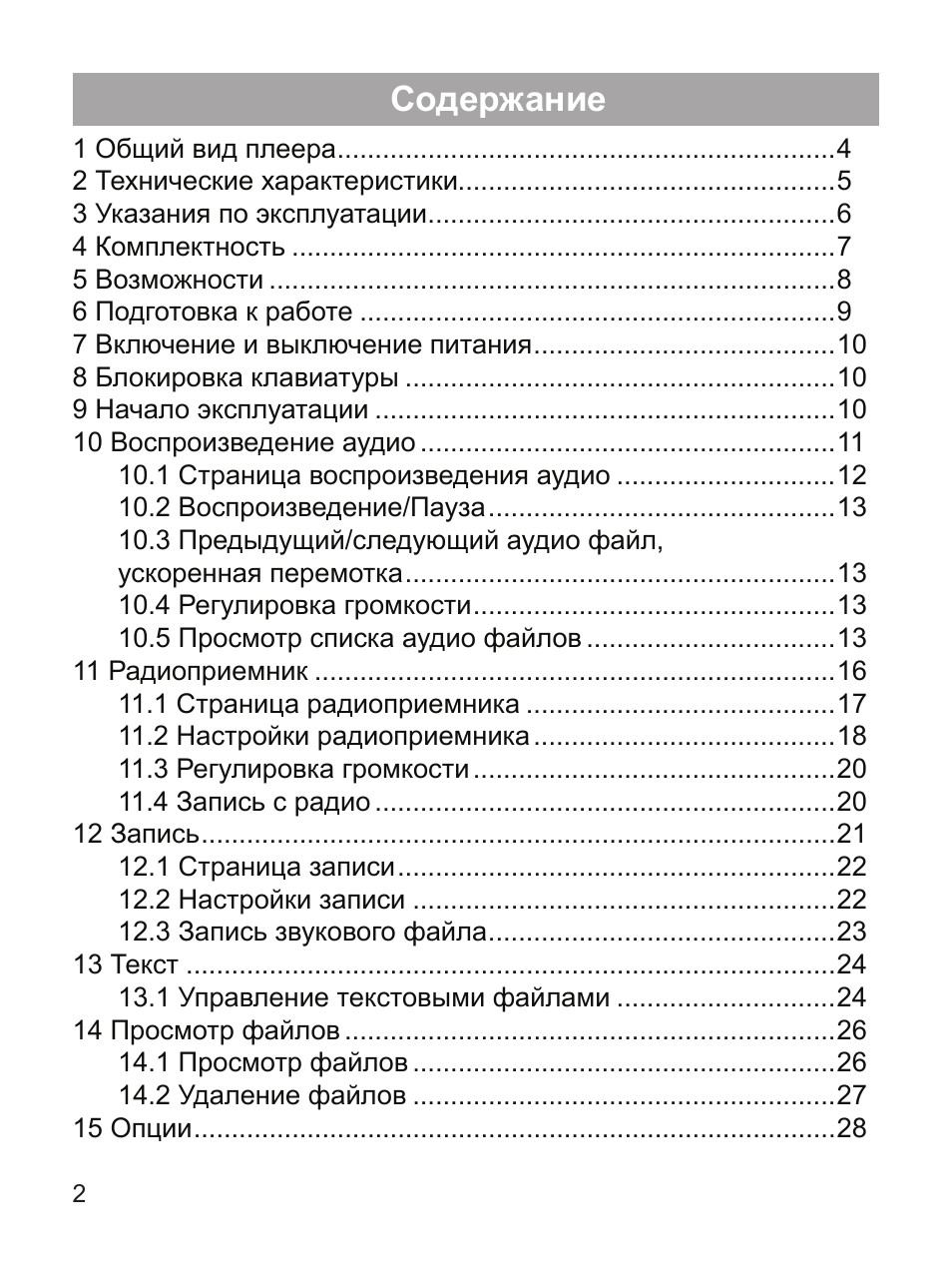  Общий вид плеера .............................................