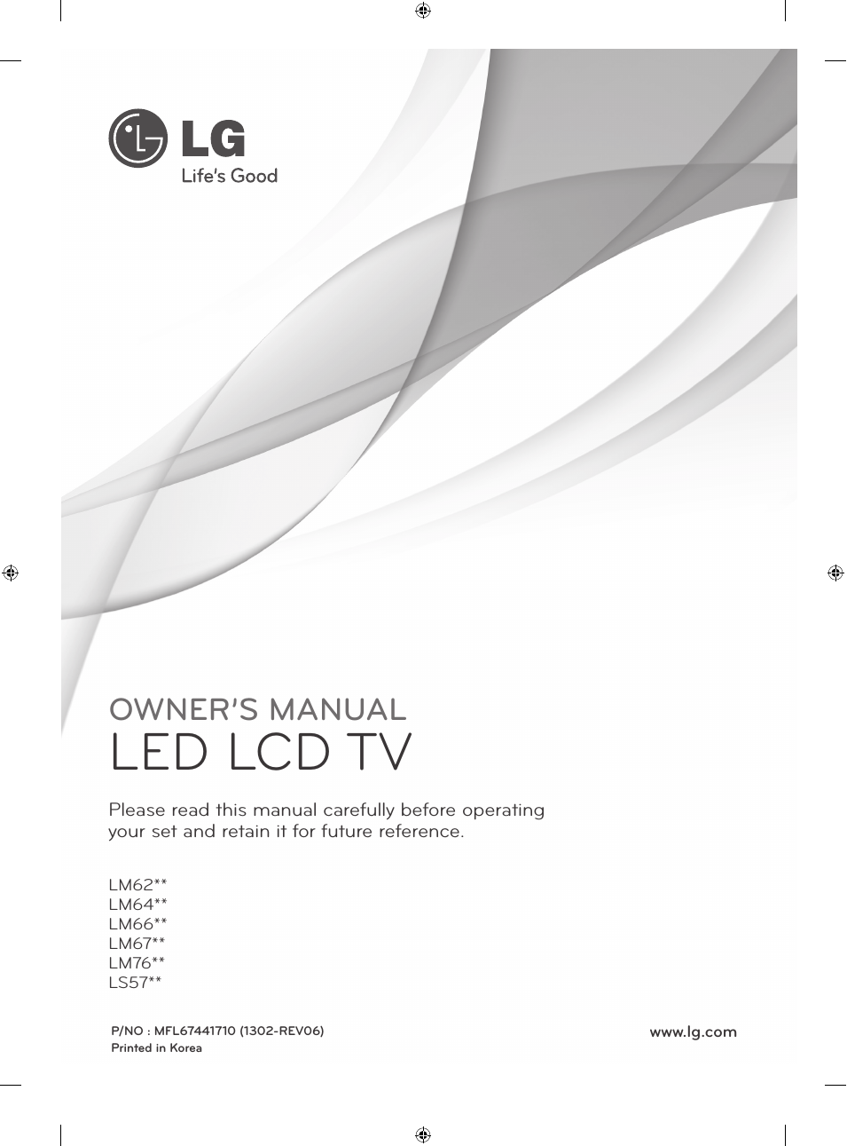 S MANUAL LED LCD TV Please read this manual carefully before...