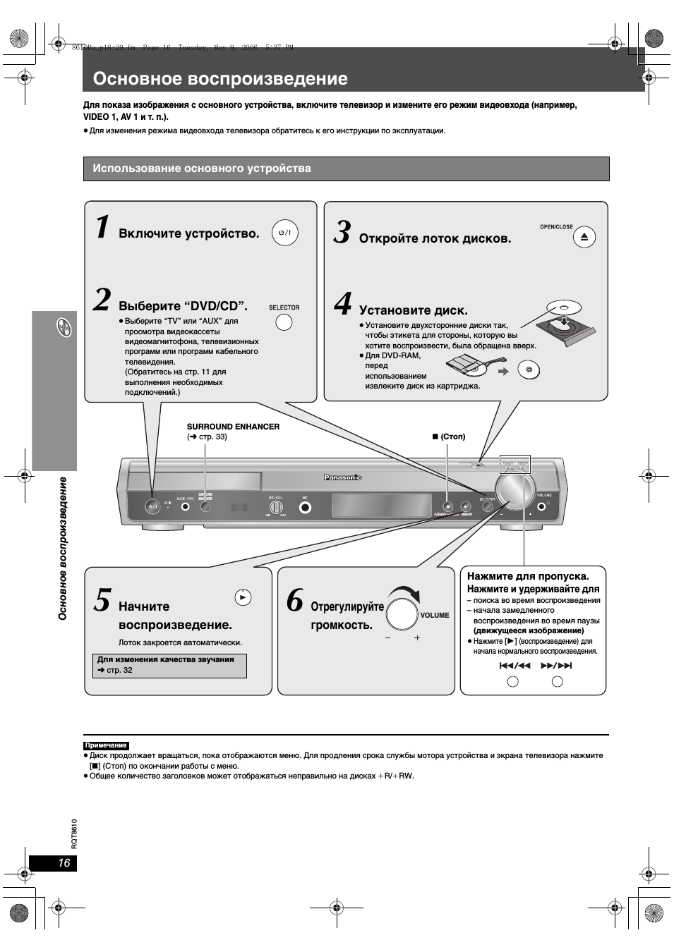 Основное воспроизведение