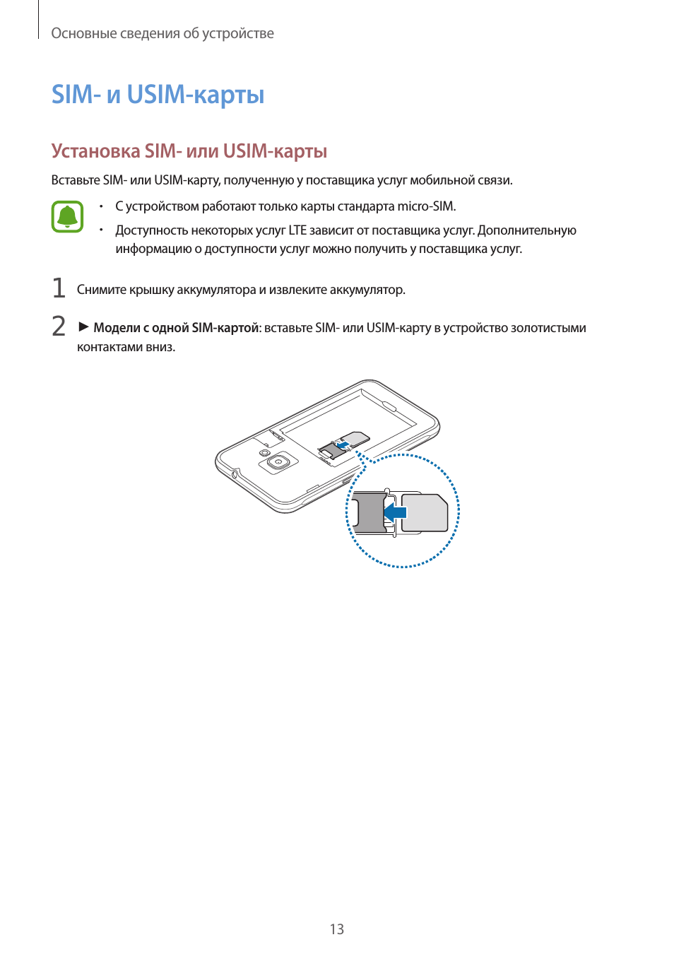 13 sim- и usim-карты, Sim- и usim-карты
