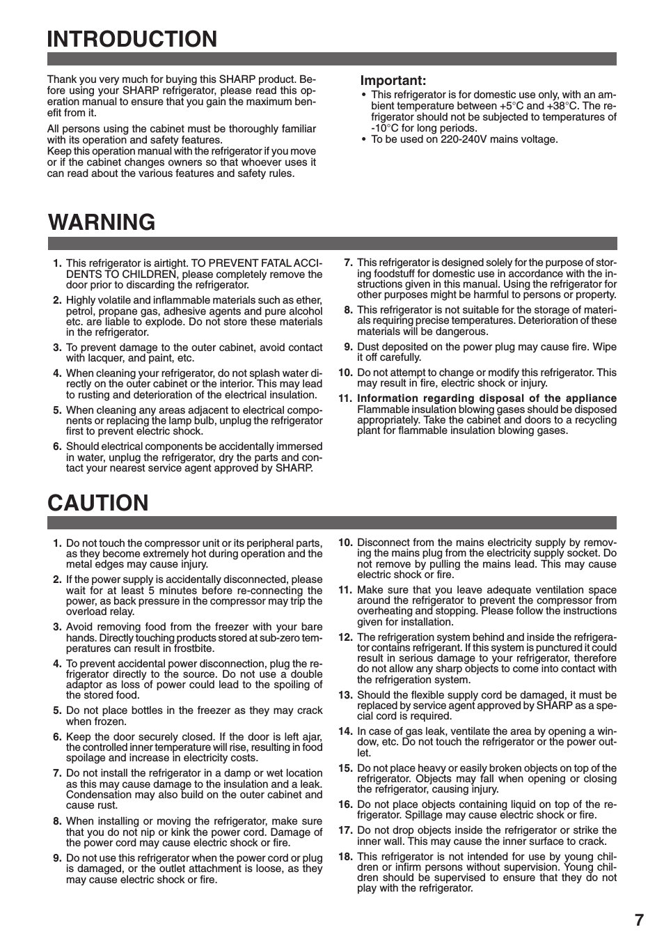 Introduction, Warning, Caution