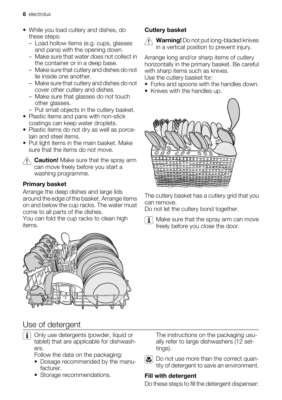 Use of detergent