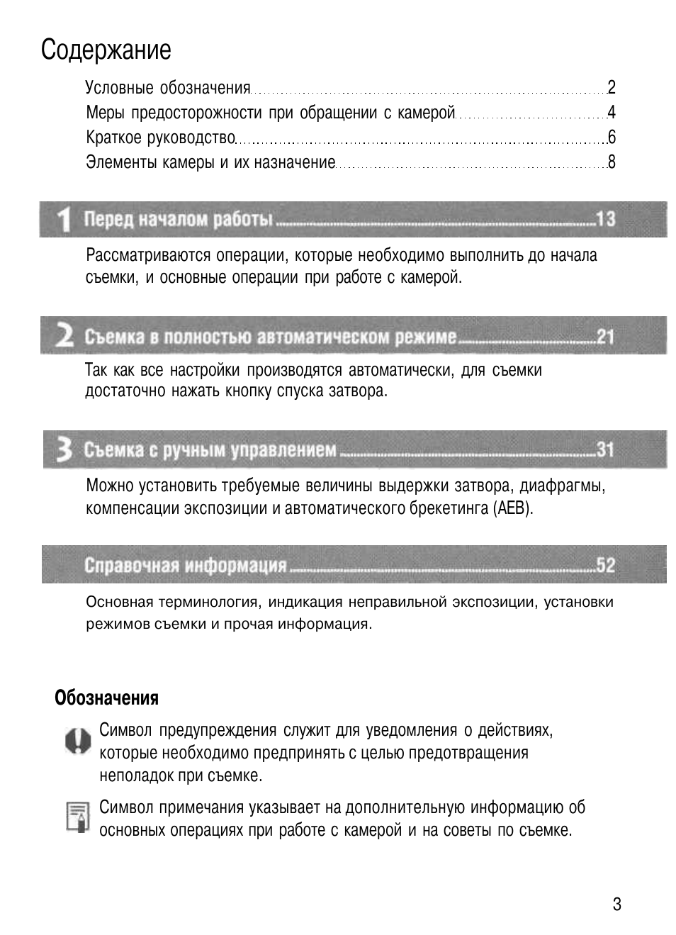 Содержание Условные обозначения...