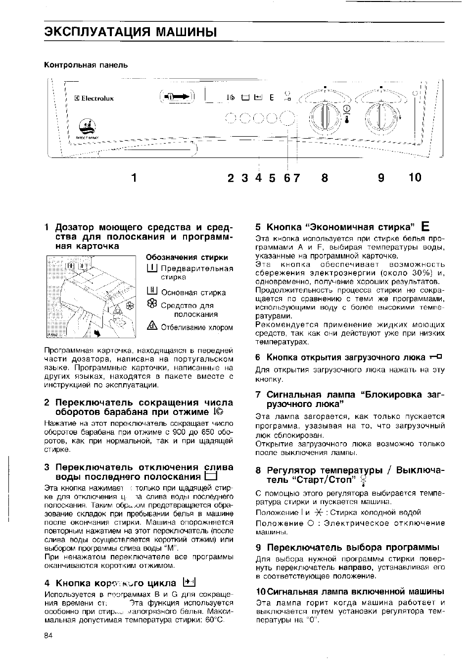 Эксплуатация машины